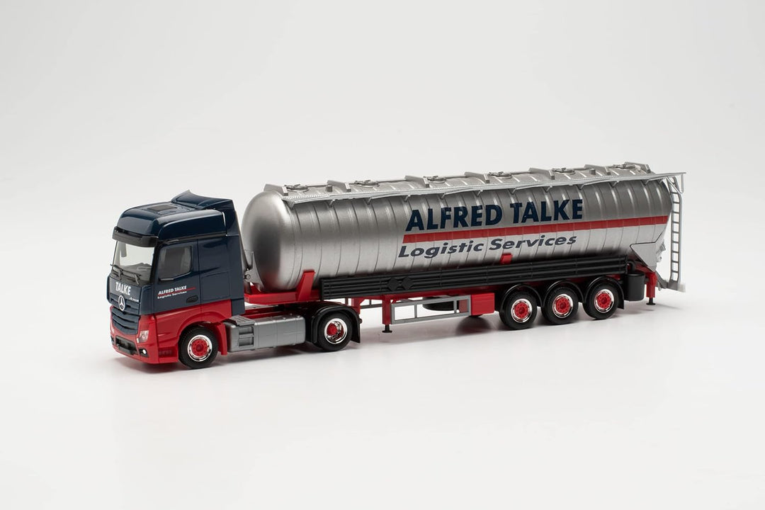 Herpa LKW Modell Mercedes Benz Actros Bigspace `18 ADR Saugsilo-Sattelzug „Alfred Talke“, originalge