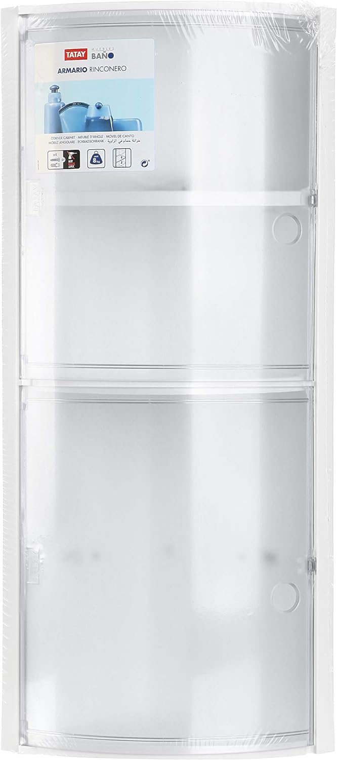 TATAY Watch, Kunststoff, Eisweiss, 20 x 20 x 62,5 cm, Tatay_4480101 Ecke, Ecke