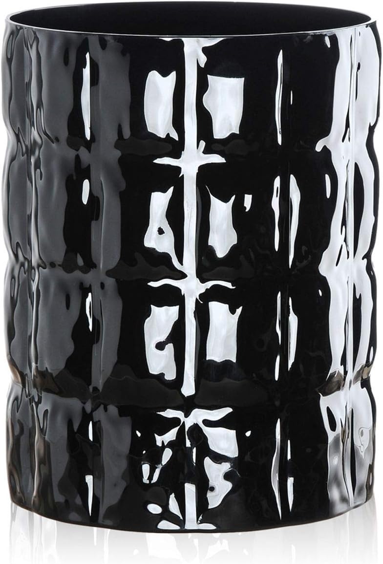 Kartell 1225E6 Vase Matelasse, 30 x 23 cm, glänzend schwarz, Schwarz
