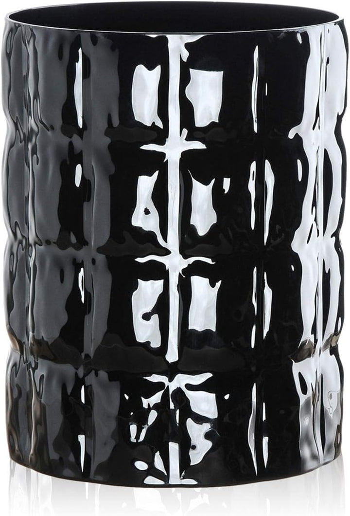 Kartell 1225E6 Vase Matelasse, 30 x 23 cm, glänzend schwarz, Schwarz
