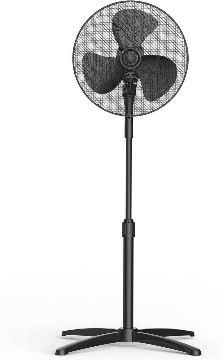 Midea Standventilator 40 cm FS40-25MSE(BL) Kupfermotor Leistungsstark, 3 Geschwindigkeiten, 90° Oszi