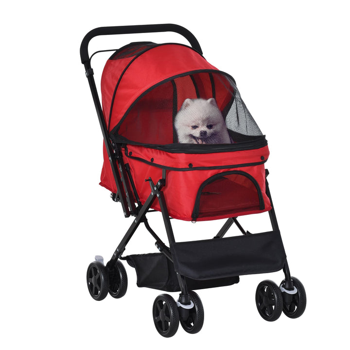 PawHut Hundebuggy Hundewagen Buggy für kleine Hunde und Katzen Haustierwagen Pet Stroller Katzenbugg