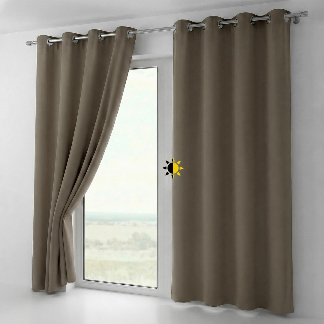 BEAUTEX Verdunkelungsgardine mit Ösen, Blackout Ösenschal Blickdicht abdunkelnd, Grösse und Farbe wä