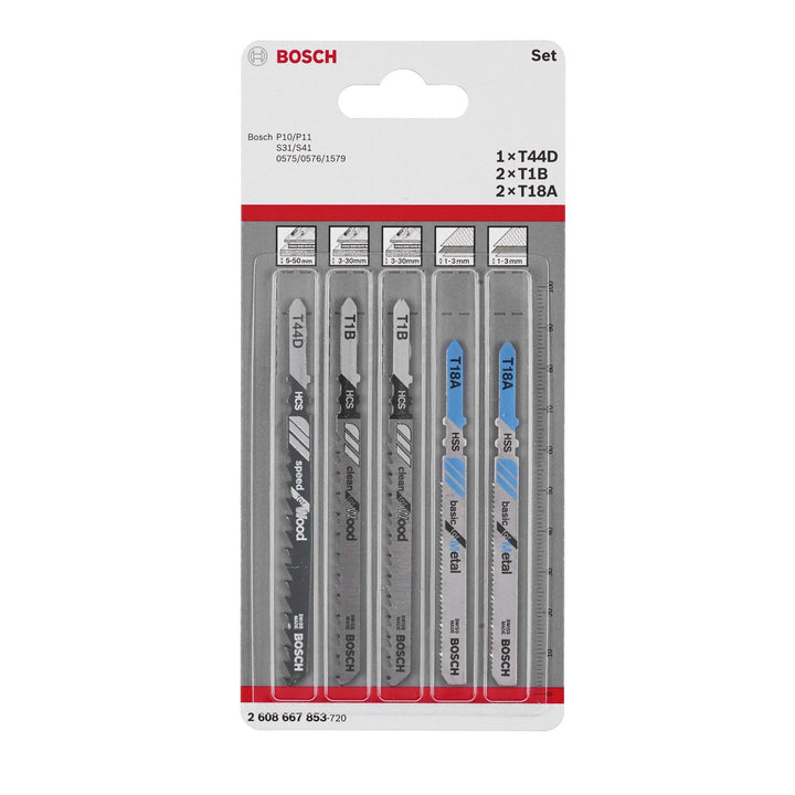 Bosch 5tlg. Stichsägeblatt-Set 2608667853