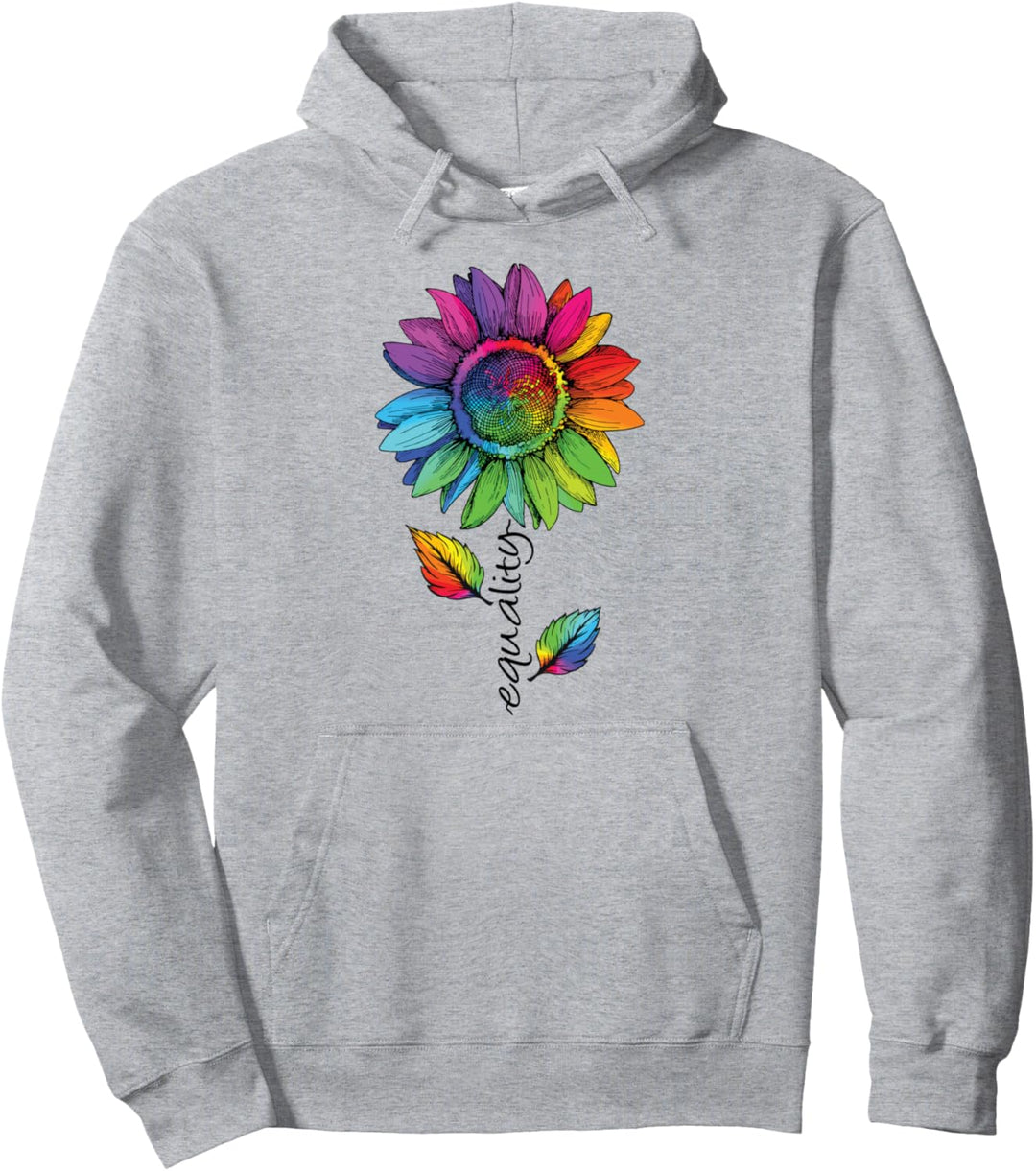 LGBTQ Regenbogen Sonnenblume Gay Pride Gleichheit Blume Pullover Hoodie