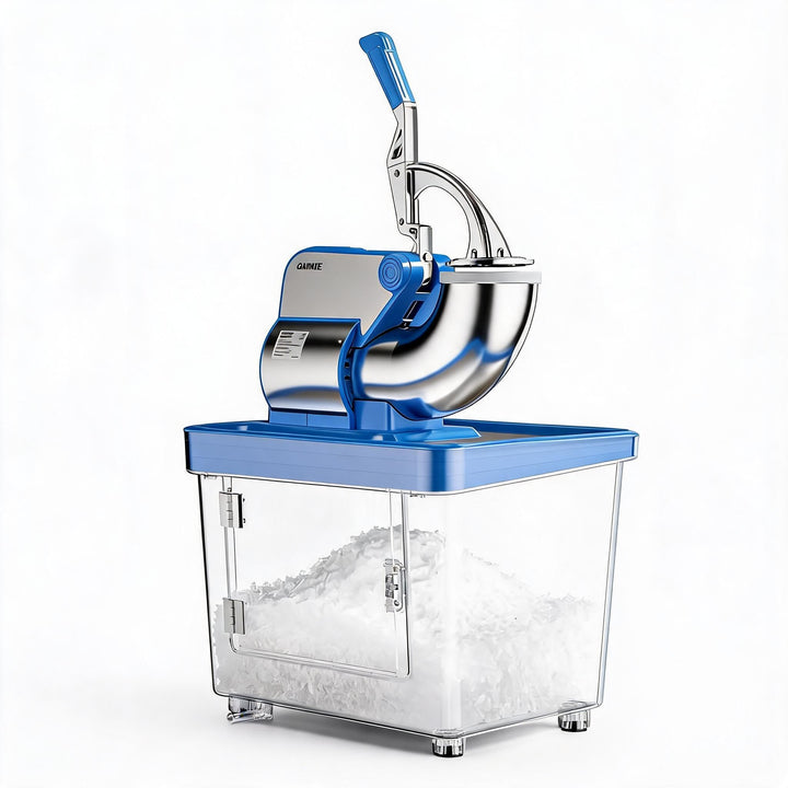 Garvee Professioneller Eiscrusher 300W – 4 Edelstahlklingen, Doppel-Schneide, 50L Behälter, 300kg/h