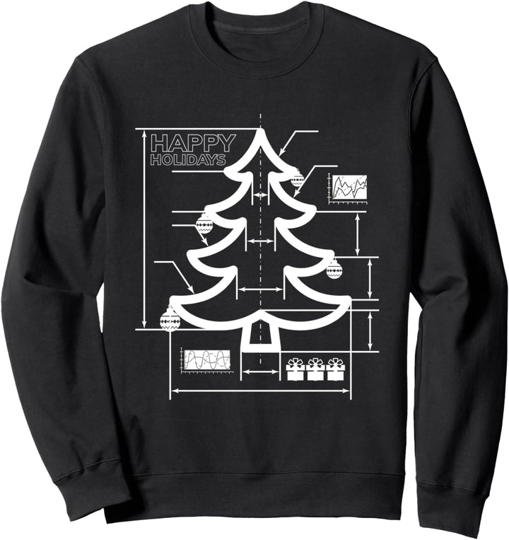 Weihnachtsbaum-Blaupause - Geschenk für Ingenieure Sweatshirt