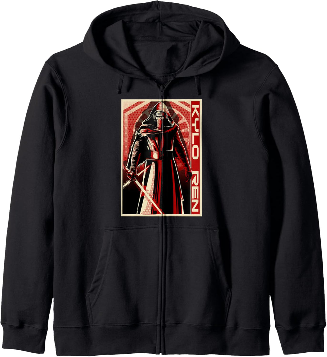 Star Wars The Force Awakens Kylo Ren Red Poster Portrait Kapuzenjacke