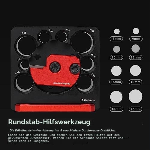 Dübelmacher-Vorrichtung Dübelplattenhersteller, Dübelschneider Fräsdübel, Rundstab,Dübelplatte für A