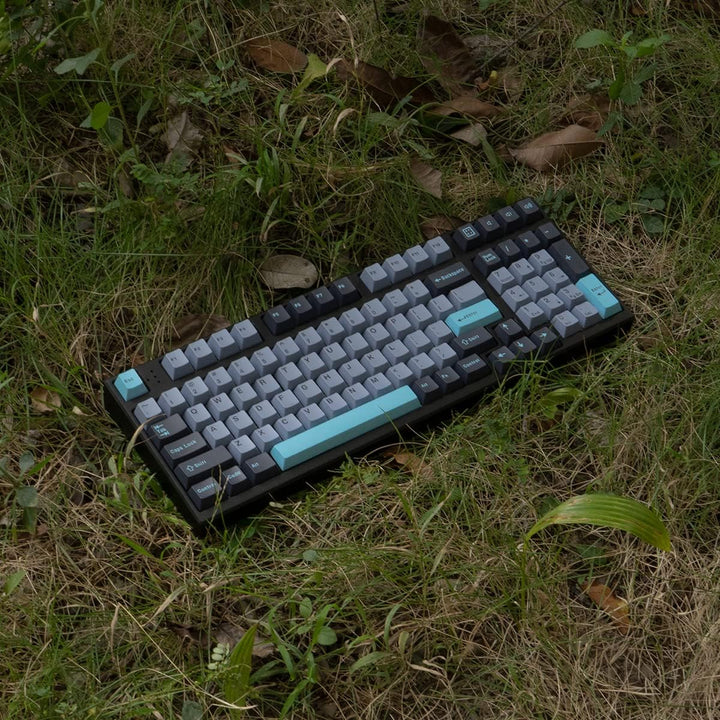 Schwarz Grau Blau Tastenkappen Set 173 Tasten Cherry Profil Doubleshot Custom Tastenkappen ISO ANSI