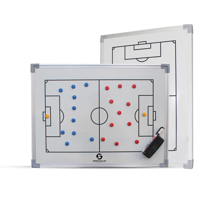 Sportacular Gear Taktiktafel Fussball inkl. Zubehör | Coachboard Professional | Stabiler Alu-Rahmen