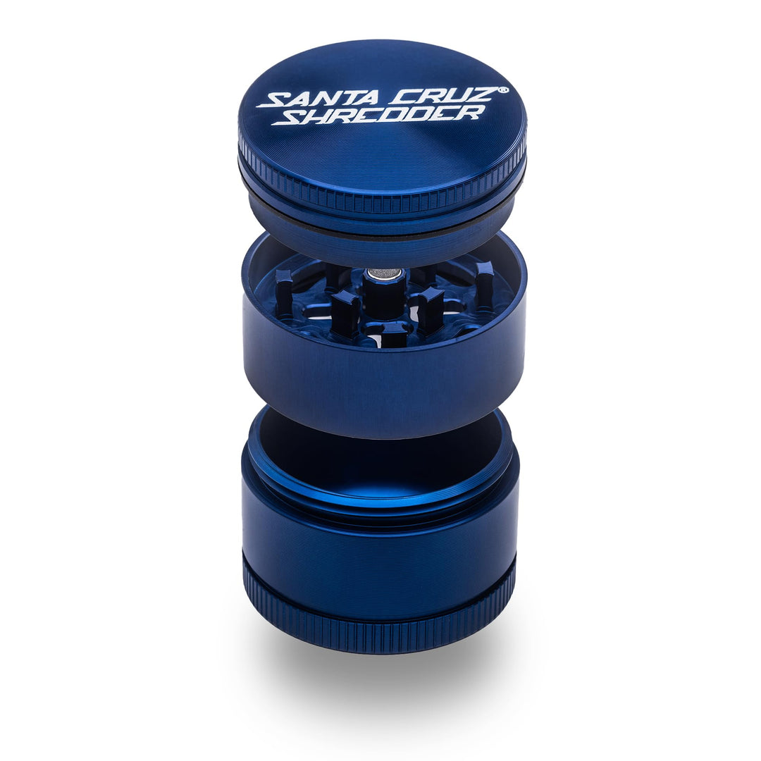 Santa Cruz Shredder Kräutermühle aus Metall, gerändelt, für stärkeren Griff, 3 Stück, klein, 4,3 cm