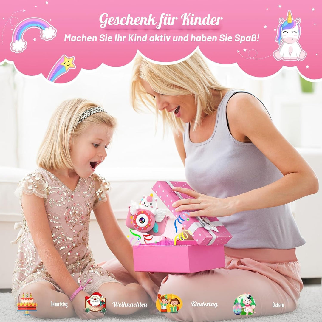 TIATUA Kinderkamera, 1080P Kamera Kinder mit 2.0”-Bildschirm & 32GB Karte, Selfie Digitalkamera & Fo