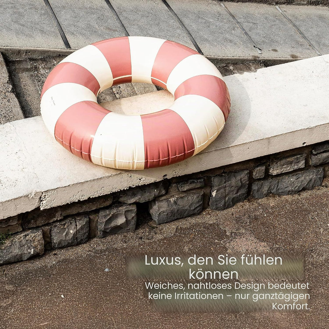 Petites Pommes Pool Inflatable Für Kinder – Robuster Schwimmreifen, Handbedrucktes Klassisches Strei