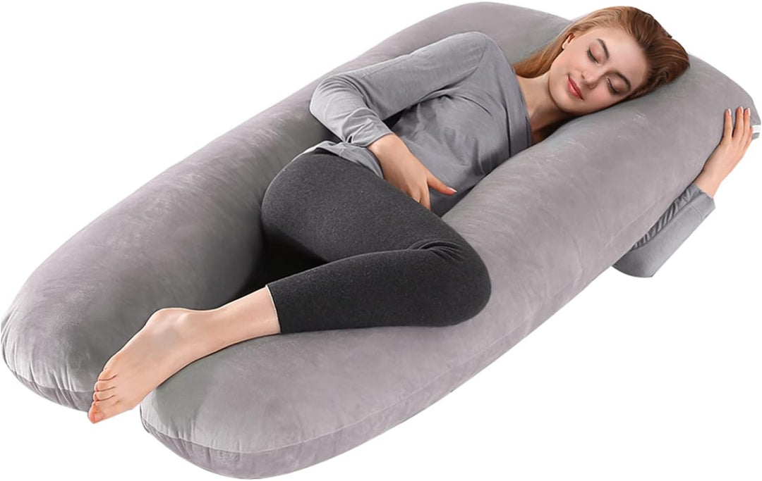 Lannvan Schwangerschaftskissen, U-förmiges Seitenschläferkissen zum Schlafen, Stillkissen XXL, 3KG B