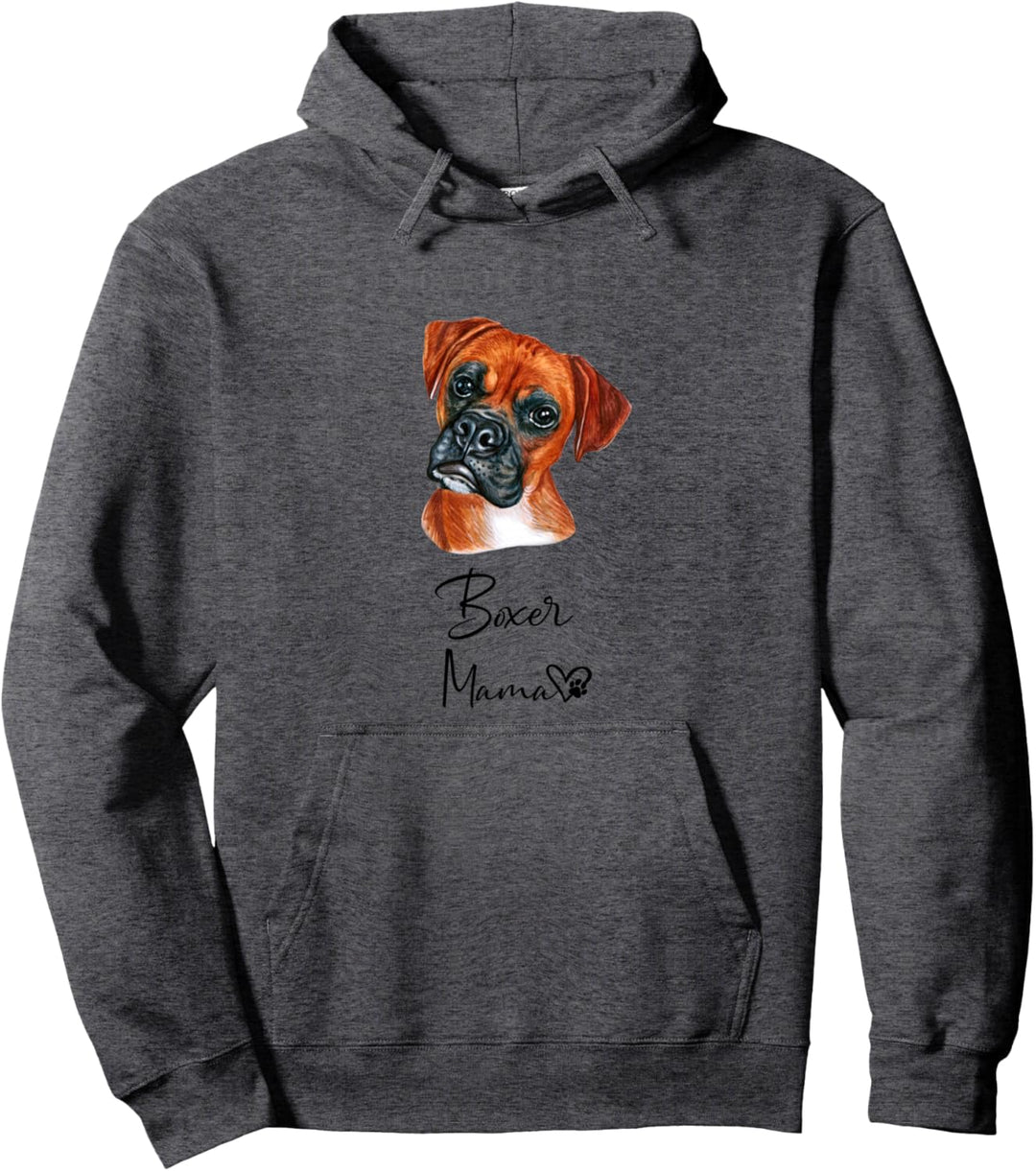 Boxer Mama Hundemama Hund Frauchen Haustier Geschenk Pullover Hoodie