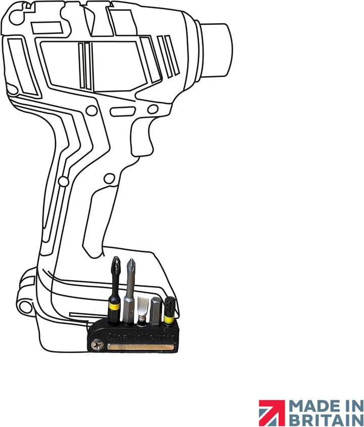 StealthMounts Bosch 18v Schwarz magnetischer Bit-Halter | Bit Organizer für Bohrer | Idealer Bit-Hal