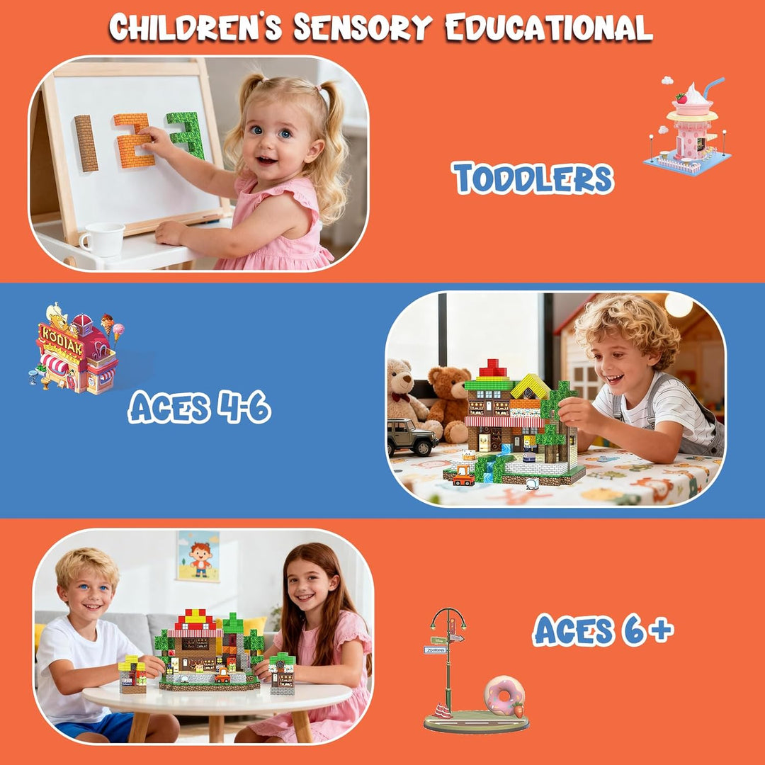 Magnetische Bausteine, Magnetische Blöcke 150 PCS für 3+ Jahre Alt, Magnetic Blocks Spielzeug-Sets f