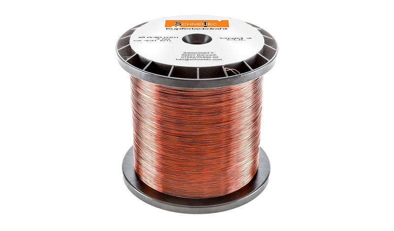 Kupferlackdraht W210 Ø 0,30 mm 3 kg CU Lackdraht Grad 2 CUL Kupferdraht Gewicht 3 Kilogramm Durchmes