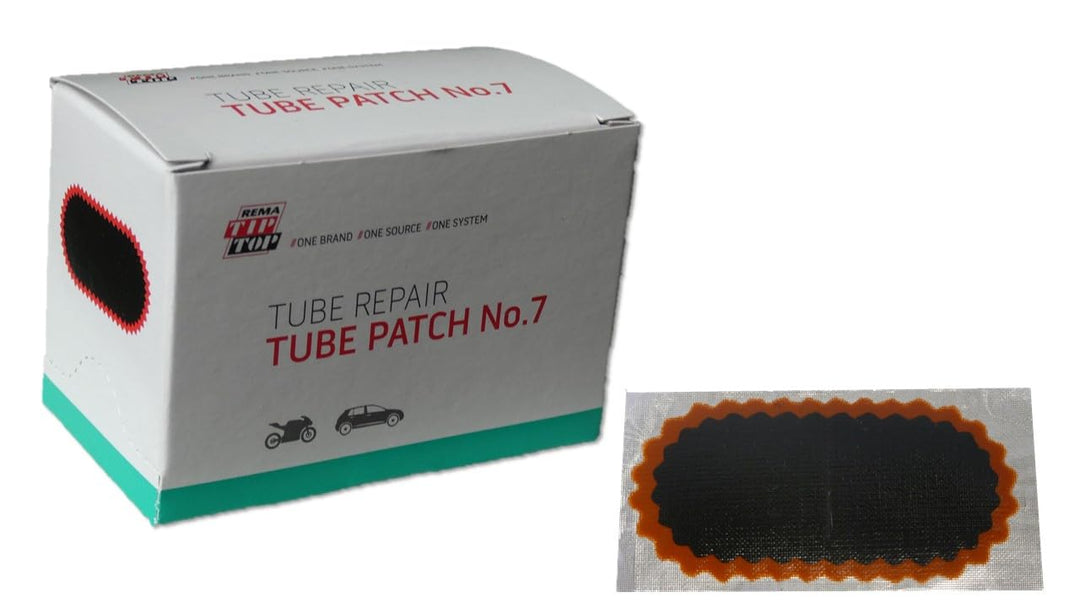 REMA TIP TOP 30 Stück-Original-Packung Gummi-Flicken/Schlauchflicken Nr. 7 74 X 37 mm Rotrand (Art.