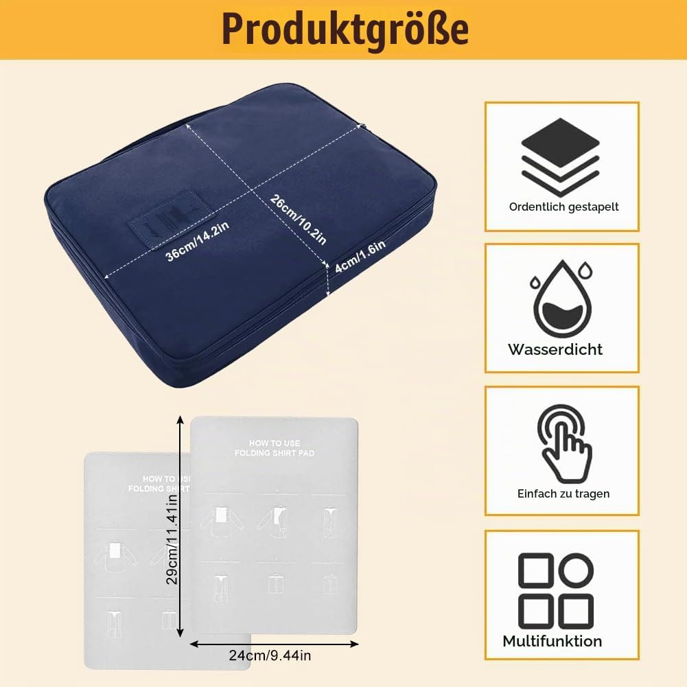 Hemdentasche für Koffer, Hemden Packtasche Portable Hemd Reisetasche Anti Falte Hemdtasche Knitterfr