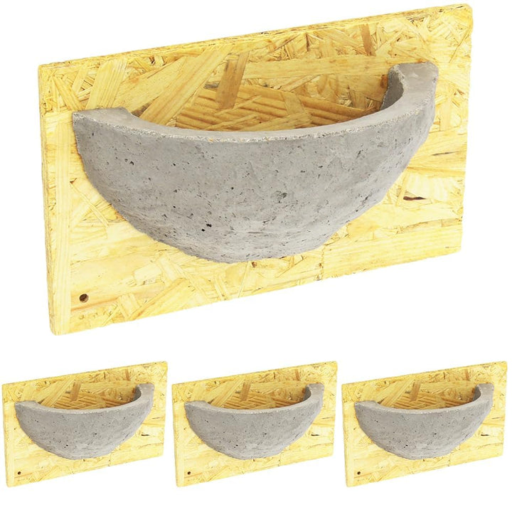 Esschert Design Schwalbennest, Vogelhaus, ca. 24 cm x 9,3 cm x 15 cm (Packung mit 4) Grau, Hellbraun