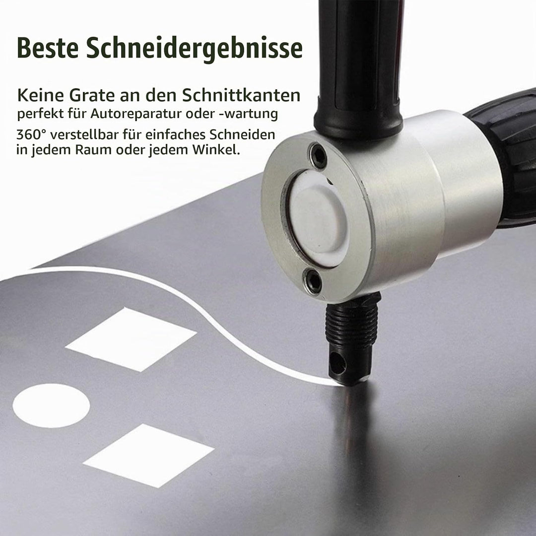 Doppelkopf-Blechschneider, Metallschneider Metallknabber-Werkzeug Blechknabber Elektrische Bohrmasch