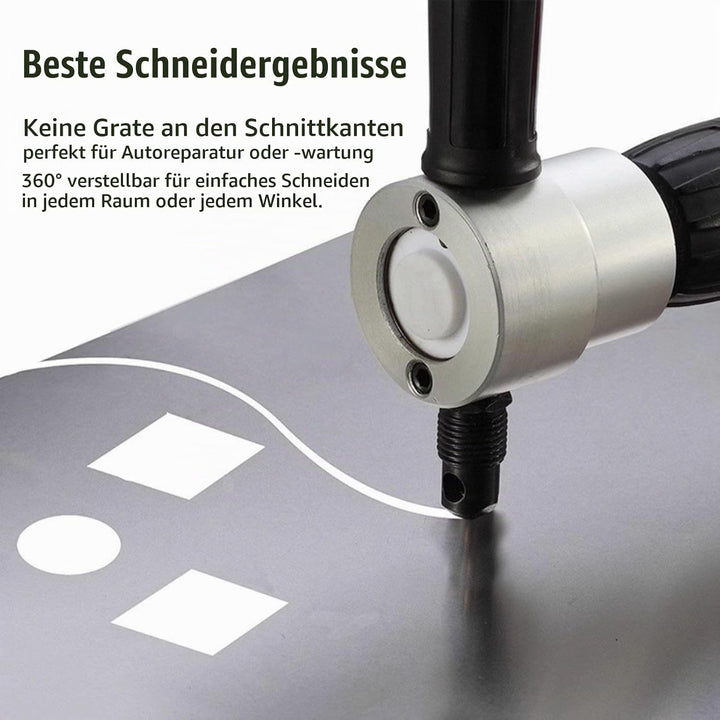 Doppelkopf-Blechschneider, Metallschneider Metallknabber-Werkzeug Blechknabber Elektrische Bohrmasch