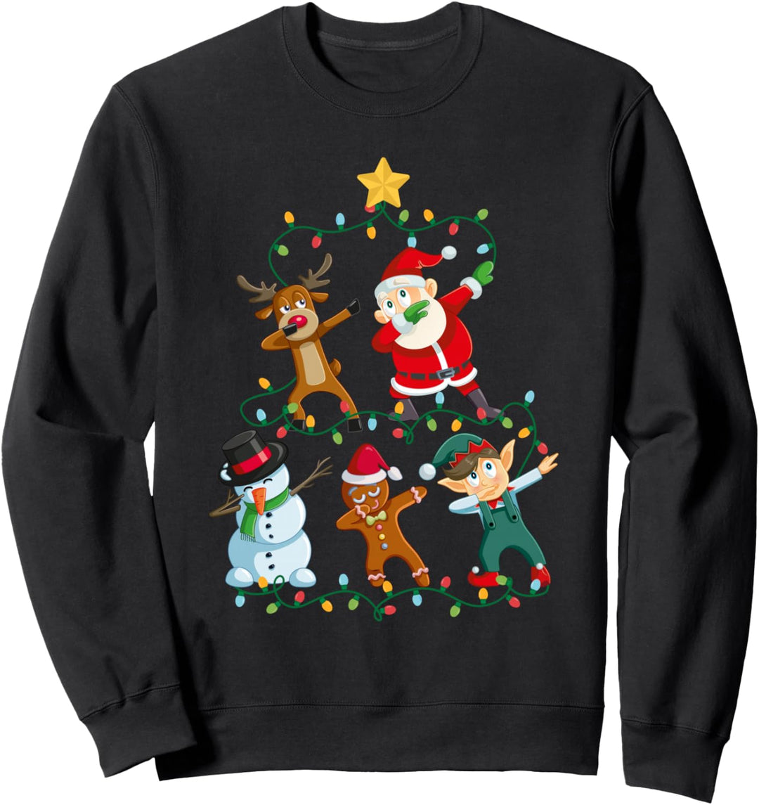 Dabbing Weihnachtsmann Elf Santa Rentier Xmas Weihnachts Sweatshirt