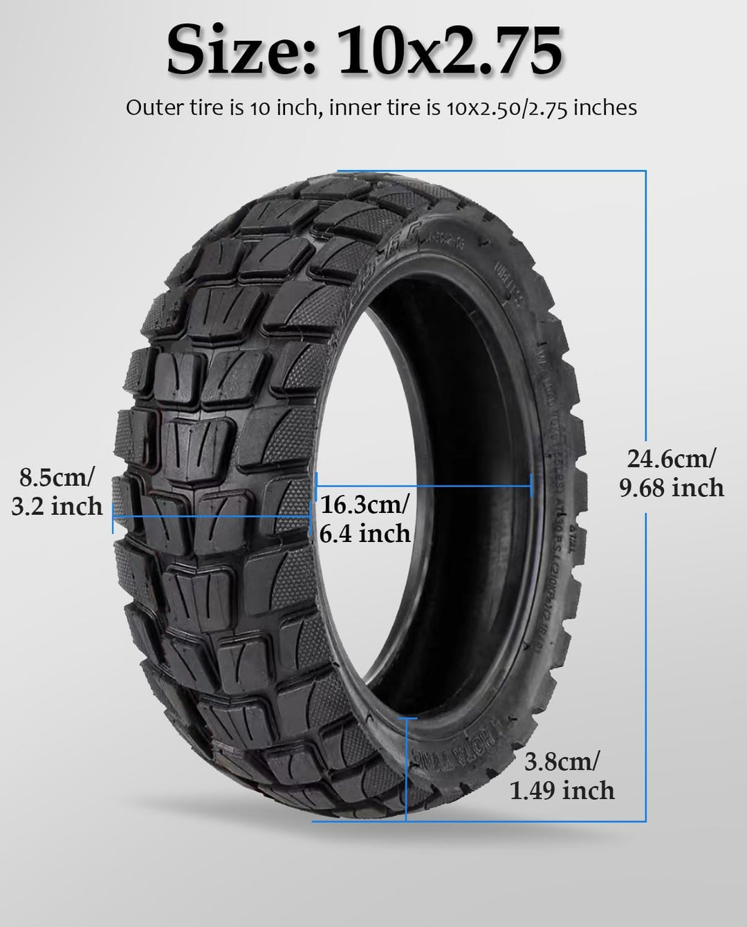 10 x 2,75 – 6,5 Zoll Innen- und Aussenreifen für Kugookirin G3, Speedway V2, Dualtron 3 und andere R