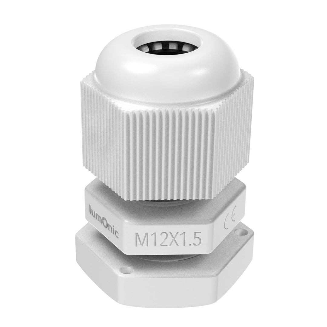 Lumonic 100x Kabelverschraubung M12 IP67 metrisch d3-6,5mm I Kabeldurchführung wasserdicht in grau I