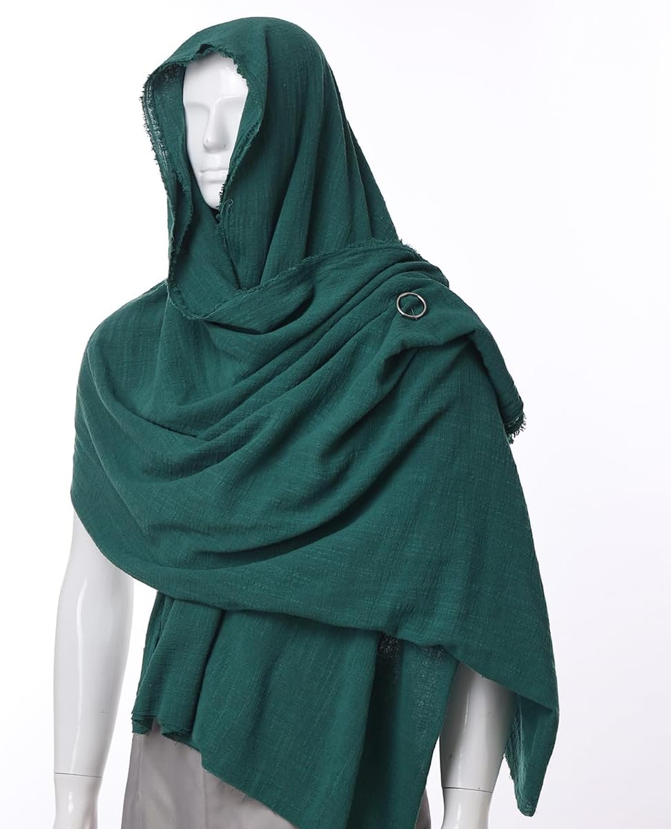 GRACEART Mittelalter Halstuch Tuch Kopftuch Renaissance Pirat Leintuch 230X130 cm Grün, Grün