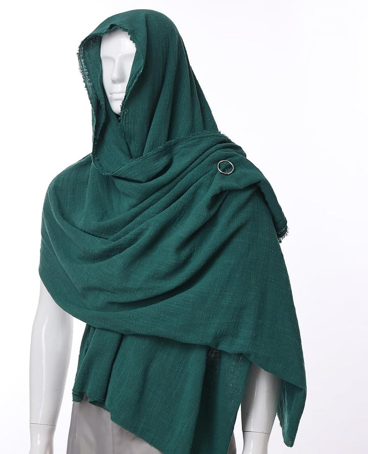 GRACEART Mittelalter Halstuch Tuch Kopftuch Renaissance Pirat Leintuch 230X130 cm Grün, Grün