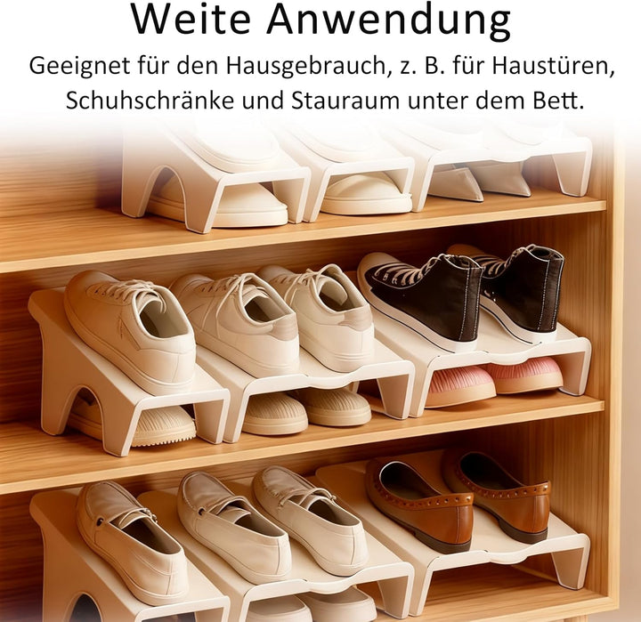 VIQIHEOE Schuhschlitze Organizer, 8 Stück rutschfest Schuhhalter, Schuh Organizer Schublade, Platzsp