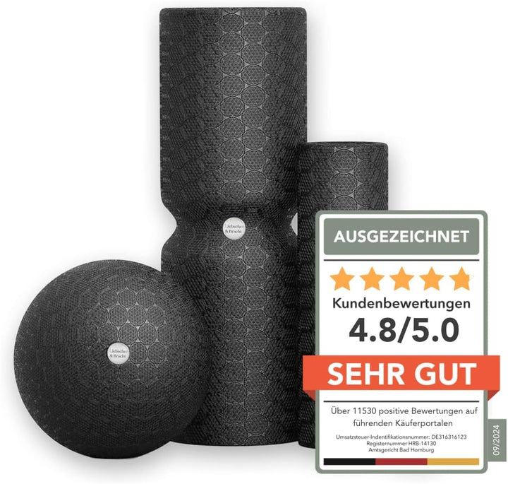 Liebscher und Bracht Set: Faszienrolle und Faszienball (je 2 Stück) zum Faszien Training von Muskeln