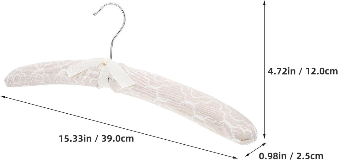 Toddmomy Gepolsterte Beige und Stück Leinen aus Kleiderbügel 5 Eisen Schonende Faltenvermeidung für