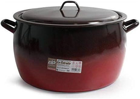 esmaltaciones der Stern Feuer – gewölbter Topf mit Deckel, 20 cm, 5 l