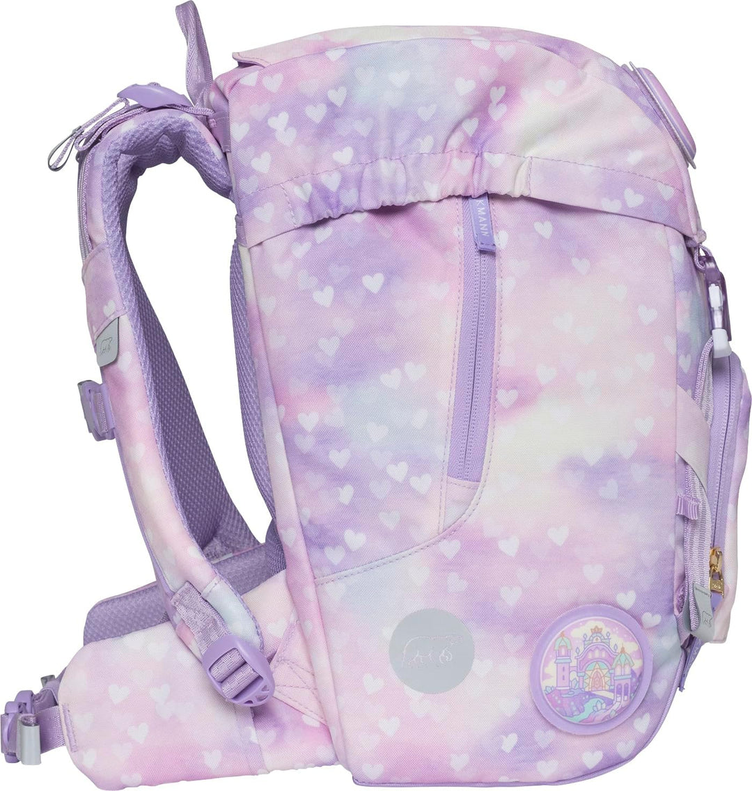 BECKMANN, Schulrucksack-Set Classic, 6-teilig, Grundschule, ergonomisch, inkl. Regenüberzug, 22L Uni