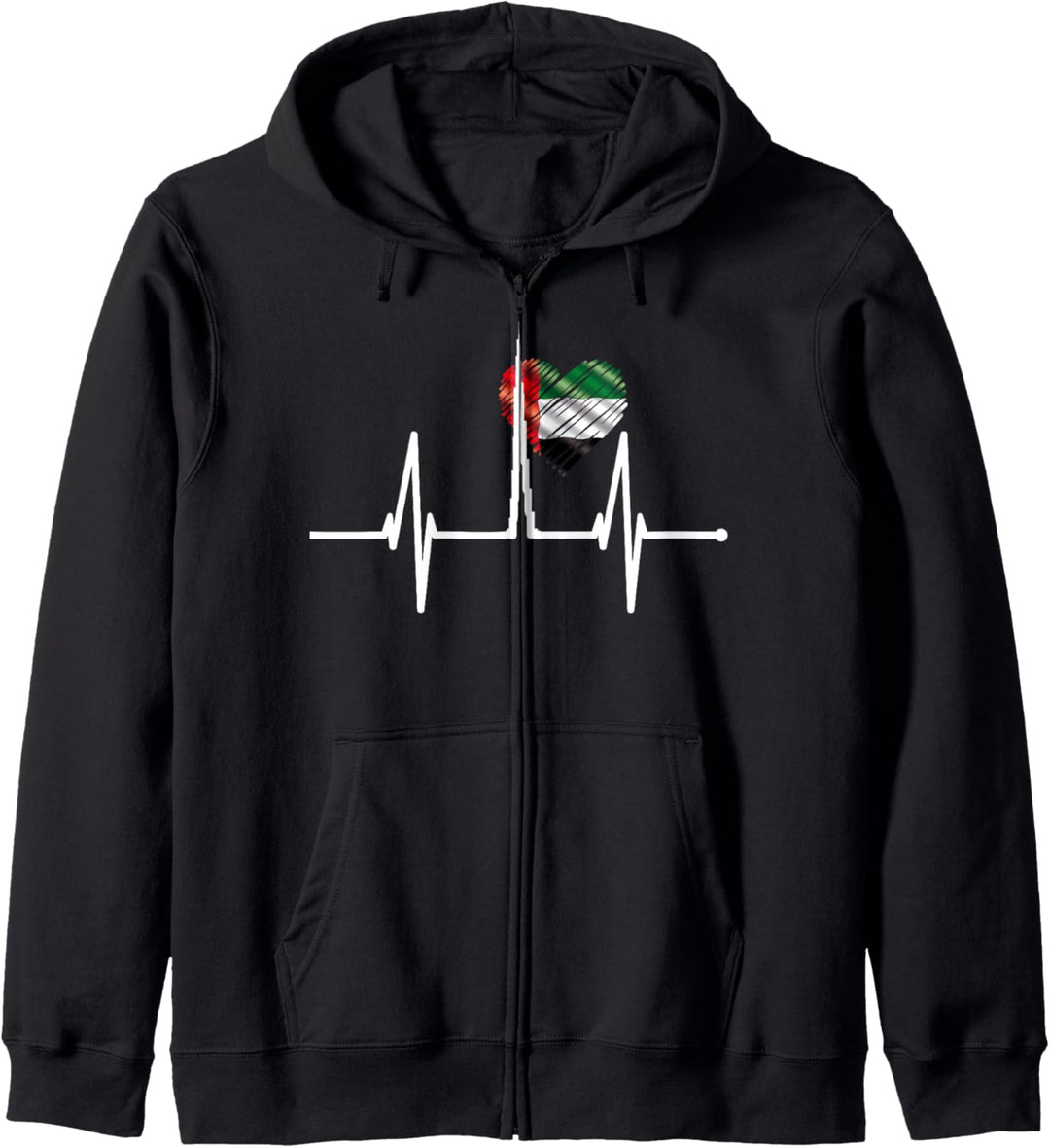 Dubai Skyline Herzschlag Burj Khalifa VAE Fan Arabisch Dubai Kapuzenjacke