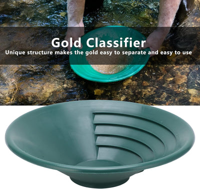 Gold Panning Tool, verbessert die Sichtbarkeit von Gold Gold Pan für Creek für unzugängliche Berge f