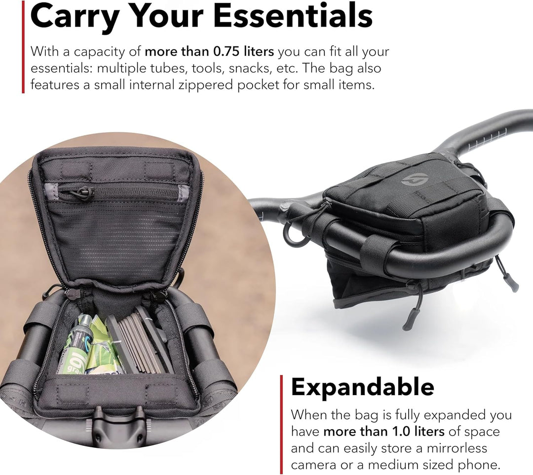 REDSHIFT Handlebar Bag for Kitchen Sink Handlebar with Loop Handlebar Bag With Loop, Handlebar Bag W