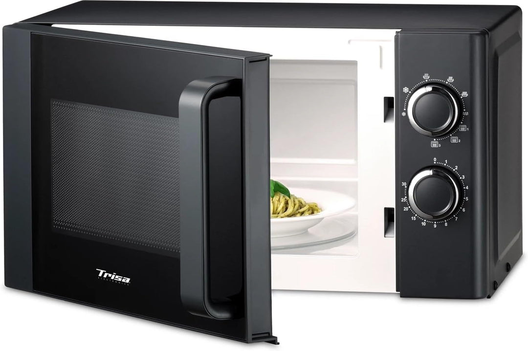 Trisa Micro Grill 20L – Kombi-Mikrowelle mit Grillfunktion, 20 Liter Garraum, 9 Leistungsstufen & 30