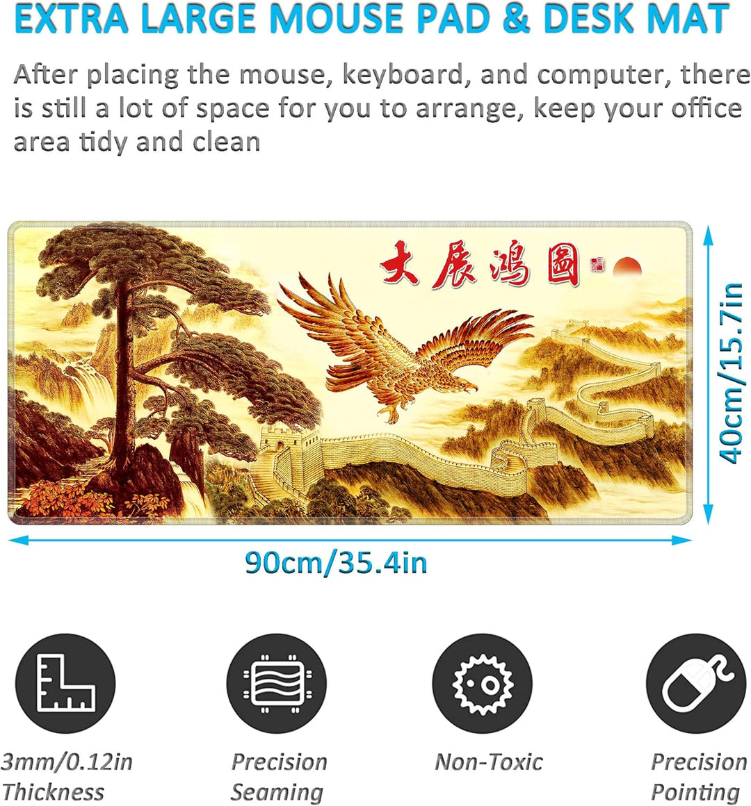 LL-COEUR Grosse Gaming Laptop Mauspad PC Tastatur Mausmatte XXL Schreibtischunterlage Büro Desk Pad