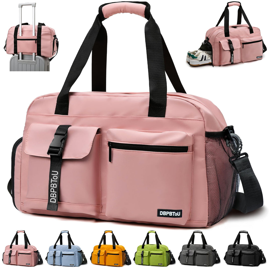 Sporttasche Damen Herren, Reisetasche mit Schuhfach, Trainingstasche mit Nassfach, wasserdichte Week
