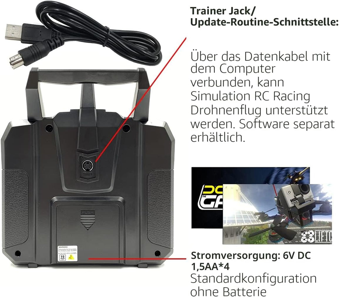DTXMX Flysky FS-i6X RC Sender 6 Kanal 2.4GHz fernsteuerung mit FS-iA6B Empfänger Radio Control Syste
