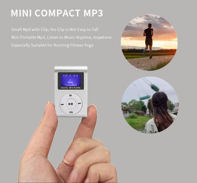 Mini-MP3-Player, Tragbarer Musik-Player, mit LCD-Bildschirm, Speicherkartenunterstützung, Maximale U