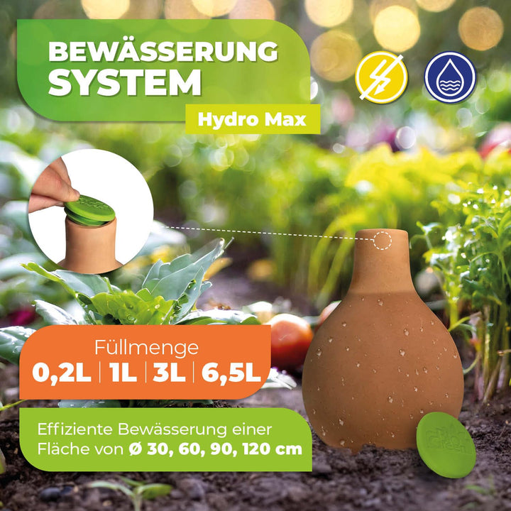 BioGreen Olla Pflanzenbewässerung HYDRO MAX | vers. Grössen | 0,2 L | Ø 30 cm automatische Bewässeru