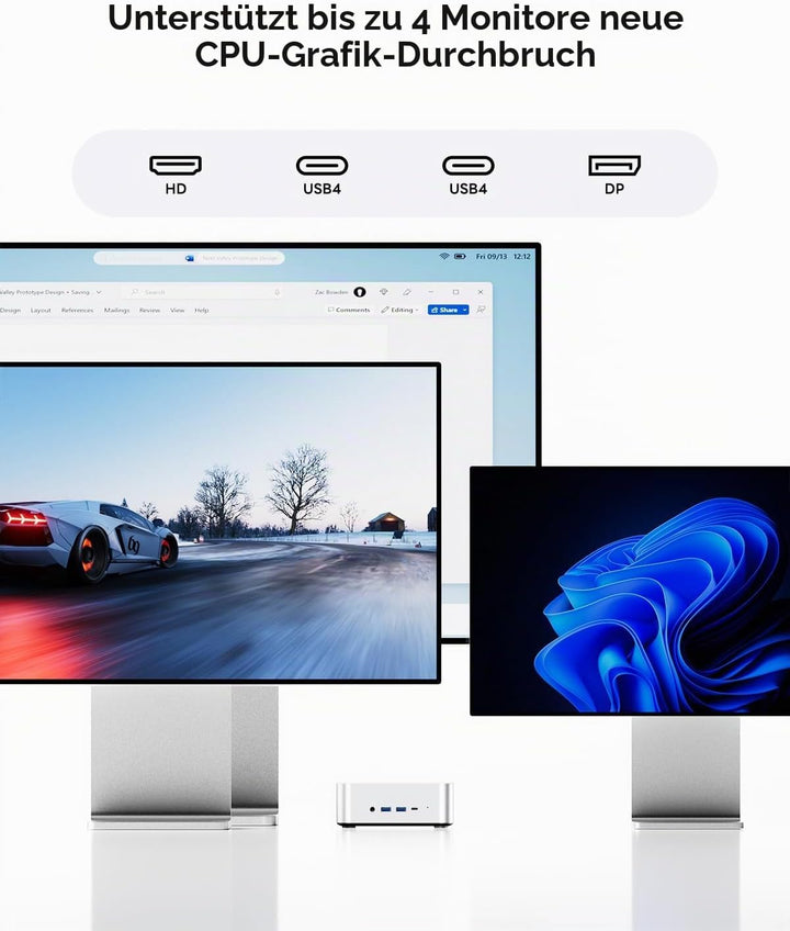 AOOSTAR MACO Mini PC Ryzen 7 PRO 8845HS(bis zu 5,1GHz) Mini Desktop Computer 24GB DDR5 RAM 1TB M.2 S