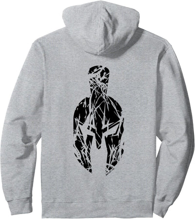 Spartaner Gladiator Helm Rücken Druck Design Beast ON Weisses Pullover Hoodie