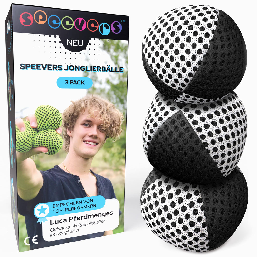 speevers XBalls Hohe Qualität Jonglierbälle Kinder Anfänger und Profi 3er Set, Jonglieren in 15 Farb